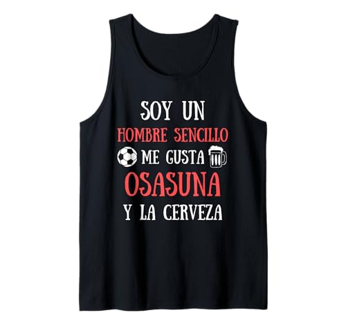 Osasuna Futbol Hombre Divertido Idea Regalo Seguidor Cerveza Camiseta sin Mangas