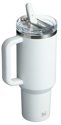 Image of Stanley Quencher ProTour Flip Straw Tumbler with Leakproof Lid 40 oz | Built-In Straw & Handle | Cupholder Compatible for Travel | Insulated Stainless Steel Cup | BPA-Free | Frost