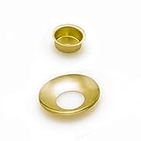 A.J. Wwe - Metallwaren GmbH Tüllen für Adventkerzen vermessingt mit Tropfenfänger Ø 22mm, Größe:10 Stück