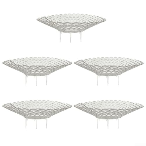 Estantes de cultivo de fresas, 5 soportes resistentes para plantas para un crecimiento y protección óptimos en tu jardín (blanco S)