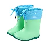 Toddler Adjustable Drawstring Top Rain Boots, Nylon Top...