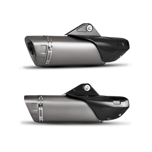 Pot d'échappement en alliage de titane et acier inoxydable pour moto - 6