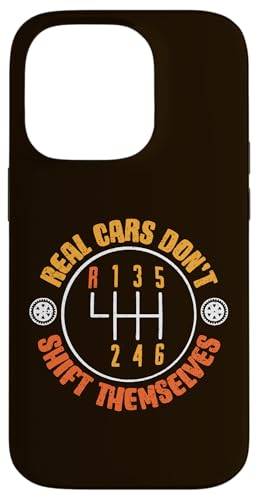 Real Cars Don't Shift Themself 6���}�j���A���g�����X�~�b�V���� �X�}�z�P�[�X iPhone 14 Pro �p