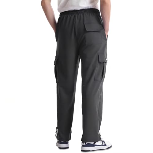 Baggy Cargo Pants Men Casual Drawstring Waist Cargo Sweatpants Lightweight Loose Fit Work Pants with Multi Pockets3