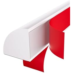 Risunpet Flexible Quarter Round Molding, Mini Peel and Stick Rubber Trim Molding for Wall Edge Floor Corner,Staircase Cabinet Tub Edge (White, 118Inch)