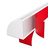 Risunpet Flexible Quarter Round Molding, Mini Peel and Stick Rubber Trim Molding for Wall Edge Floor Corner,Staircase Cabinet Tub Edge (White, 118Inch)