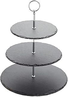 2/3 Tier Cupcake Stand Slate Serving Stand 2 & 3 Tiered Stand (3 Tier)