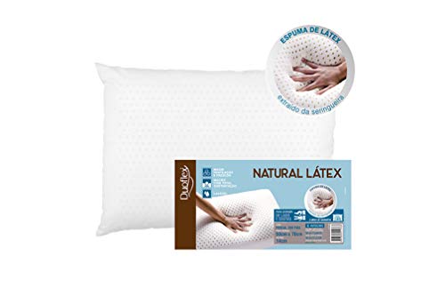 Travesseiro Natural, Duoflex, Branco, Espuma 100% Látex