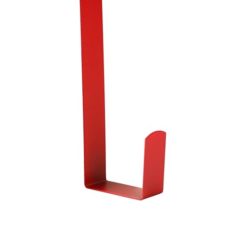 Image of Slim Over The Door Wreath Hanger for Front Door, 15 inch Red 1 Pack