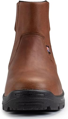 SUREWAY Mens Slip On Soft/Steel Toe Work Boots for Men,Chelsea Work Boots/Shoes,Upgraded Slip/Water Resistant2