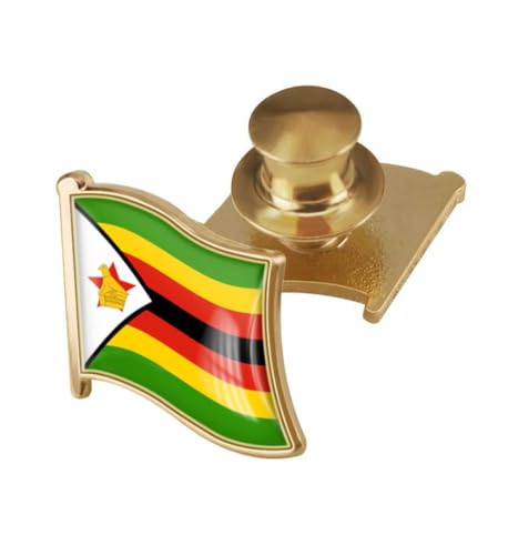 Image of vmcoatdu Country Flag Backs Locking Pin Keepers Locking Clasp Pin Badge International Travel Brooch Metal Alloy Souvenir Pin 0.75x0.7 Inch Small Pin