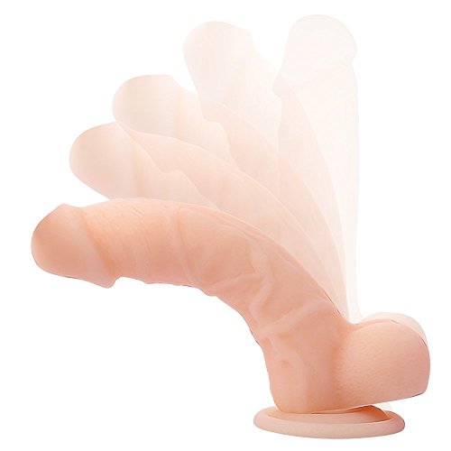 Lyps 8 Inch Realistic Dildo with Suction Cup - Body-Safe Silicone G-Spot Anal Dildo - Strong Suction Cup - Extremely Soft Adult Toy - 100% Waterproof Life Size Adult Sex Toy - Non Odor