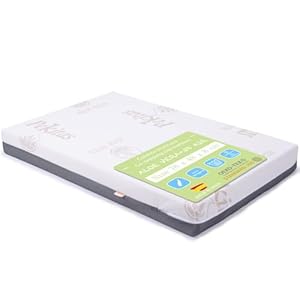 PEKITAS Colchón Minicuna 48×78 cm Grosor 8 cm Hybrido Reversible Doble Cara Funda Desmontable Lavable Dureza Firme Transpirable Anti-ahogo Cuna Colecho Bebé