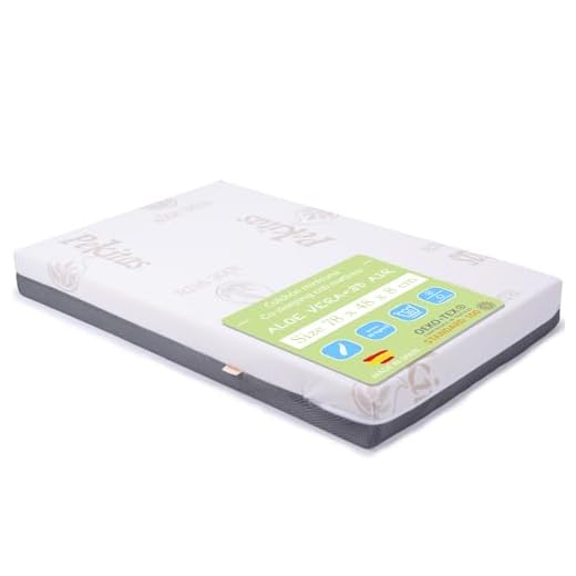 PEKITAS Colchón Minicuna 48x78 cm Grosor 8 cm Hybrido Reversible Doble Cara Funda Desmontable Lavable Dureza Firme Transpirable Anti-ahogo Cuna Colecho Bebé