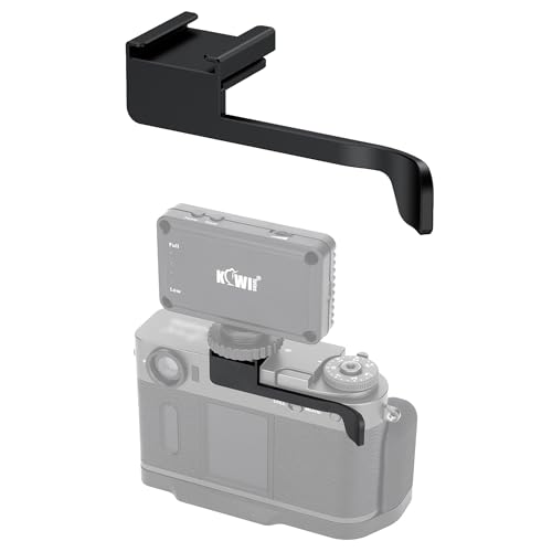 Image of JJC Metal Thumb Grip Shoe Adapter for Fujifilm X Half Xhalf Camera, Black | Hot Shoe Thumb Rest Support, Stable and Safe Hand Hold, Shoe Mount for LED Light Microphone Attachment