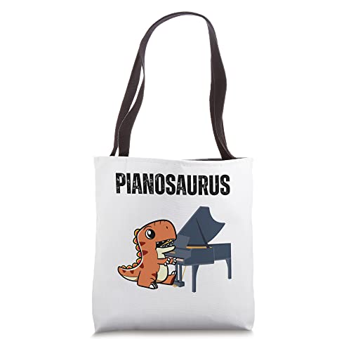 Funny Dinosaur + Piano = Pianosaurus Tote Bag