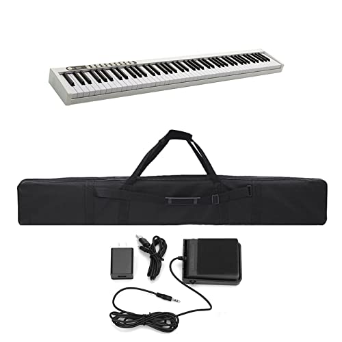 XHTONGSH Teclado de Piano electrónico de 88 Teclas, Teclado de Piano Digital portátil for Principiantes con Pedal de sostenido, teclados de música for el Piano Entusiasta con Pedal de sostenido