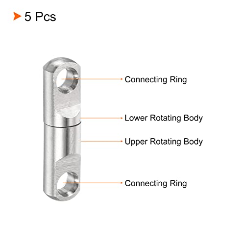 PATIKIL Fishing Heavy Swivel, 5Pcs 308lb Copper Bearing Wind on Terminal Tackle for Big Game Fishing Silver - Image 3