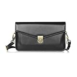 Funda para teléfono Pequeño de piel Crossbody del teléfono celular del monedero de la bolsa de hombro con correa Compatible with el iPhone 6 7 8 Plus XS XS Max, Compatible with Samsung Galaxy S10 S7 E