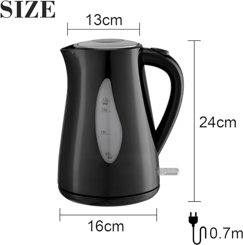 Hervidor eléctrico 1.7L acero inoxidable y plástico miniatura 4