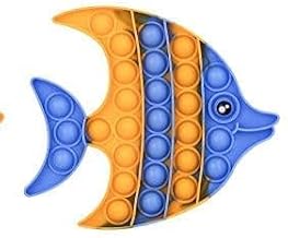 Ankev Push popit Bubble Fidget Toy, Stress Relief and Anti-Anxiety Tools Sensory Toy for Autism to Relieve Stress for Kids, Gifts for Girls Boys Kids Adults, Pop It Game, Silicone Popit Toys (Fish)