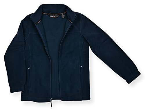 Swiss Alps Kids Boy's Full Zip Polar Fleece Jacket, Ultra Soft, Warm, Comfortable Fabric With Zippered Hand Pockets - Navy, Size 8 #TOP1