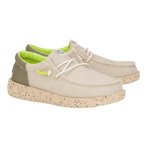 Hey Dude Kids Wally Funk Splatter (Little Kid/Big Kid) - Shoes for Kids - Canvas Upper - Soft Cotton Lining
