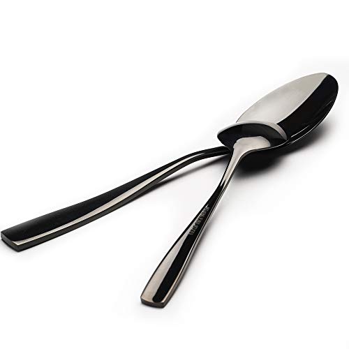 Eslite Black Stainless Steel Flatware Sets,40-piece, Service for 8