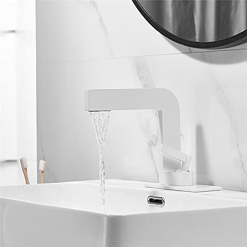 Robinet de lavabo mitigeur moderne en laiton chromé grue monotrou