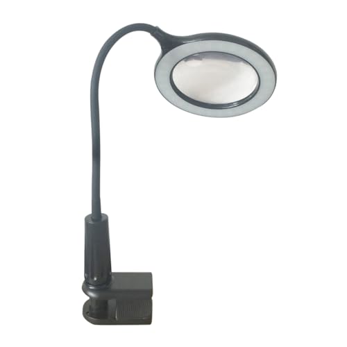 SHINEOFI Clip De Escritorio Luz De Escritorio Acortar Lámpara De Escritorio Llevada Condujo Usb Lupa Flexo Escritorio Lampara Escritorio Luz Para Leer Black