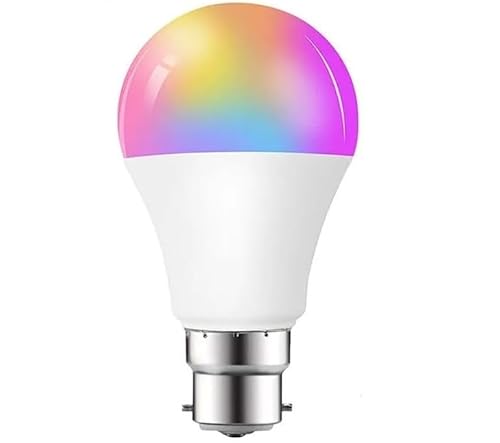 Smart Light Bulbs B22-RGB Bulb-Smart Color Changing LED Bulb, 16 Million Colors, Dimmable, Compatible with Alexa & Google Home, Energy Efficient, Perfect for Home, Office & Party Lighting