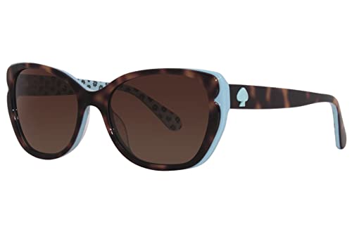 Kate Spade New York Women's Augusta/G/S Polarized Square Sunglasses, Havana Green, 54mm, 17mm