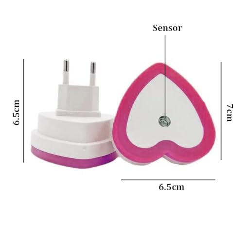Image of fizzytech Smart Motion Sensor LED Light Bulb with Automatic On /Off and Dimmable Pink Glow, Energy Efficient 7W LED Bulb for Home, Stairs, Kitchen, Bathroom, Wardrobe Lighting(Heart Pink Pack-2)