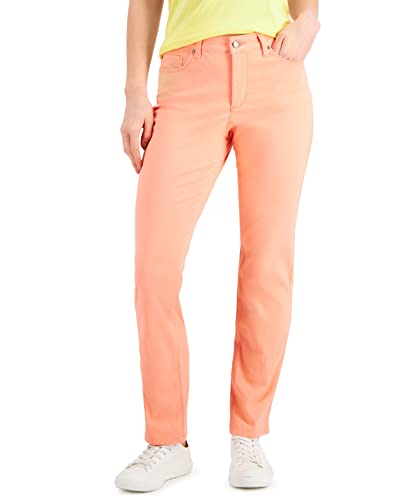 Charter C Women's Petite Lexington Straight-Leg Jeans Coral Sandy Pink 4P