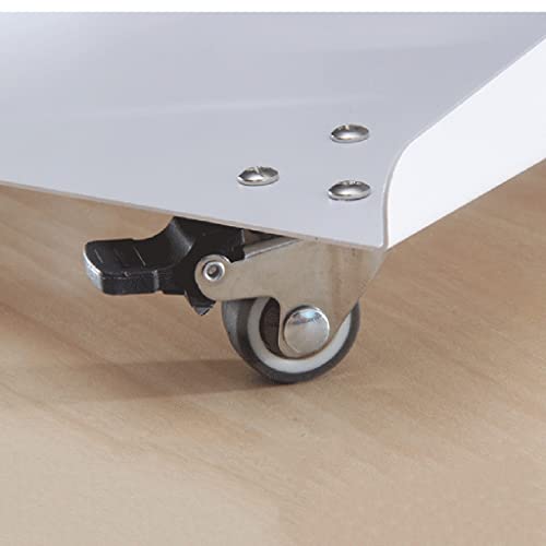 Soporte móvil metálico para torre de computadora CPU con lados protectores y 4 ruedas, apto para la mayoría de torres de computadora y PCs gaming (Blanco 400*220 mm) miniatura 2