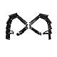 PIIKNUO Harness Männer Leder Body Brust Harness Soldat Rüstung Harness Punk Fetisch Bandage Harness Sexy Unterwäsche für Mann Schulterpanzer für Cosplay Gay Erotik Wäsche