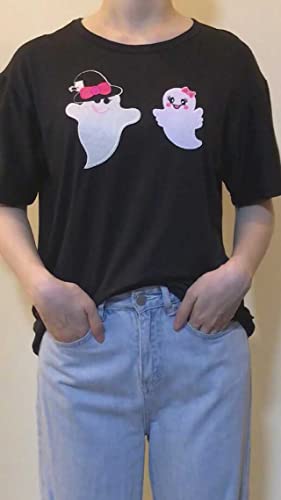 Halloween Boo Ghost Large Felt Applique Embroidered Iron On Patches 2 Pack #TOP3