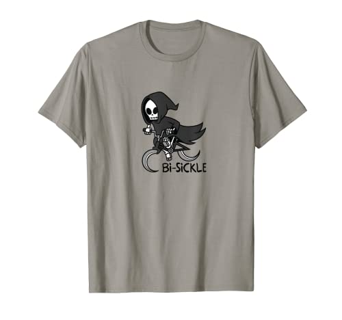 Camiseta divertida para Halloween de la bicicleta del esqueleto del cráneo Camiseta