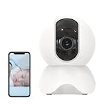 【Amazon Alexa 認定取得】 Whalecam スマートカメラ ネットワークIPカメラ 屋内防犯 ベビー/老人/ペット見守り 1080P FHD WiFiカメラ 夜間撮影 双方向音声会話 動作検知 スマホ対応 ホワイト 5.5*4.5*8.5cm