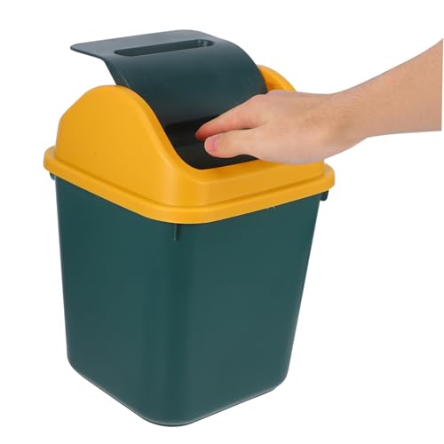 Cubo de basura con tapa abatible para baño y espacios reducidos 6