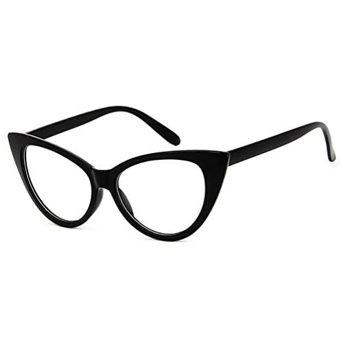 Dawnzen® Mujer Gafas de Gato Montura Marcode Gafas, 50's Ojo De Gato Cat Eye Lente Transparente Retro Moda Vintage Triangle Gafas (Estilo 2)