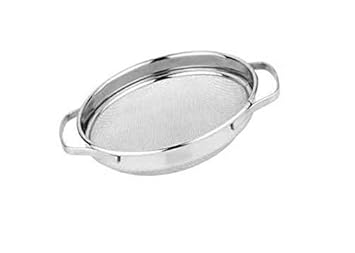 JELLEX Stainless Steel Wire Mesh Puran Jali Chalani Silver, Purpose for Sieving and Pulping of Food Grain Wet Dough and Mango in Home Kitchen, Restaurants, Hotels and Catering Services. [ 8-Inch] 20 cm ]