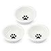 Navaris Set 3X Ciotola Cane Gatto Ceramica - Scodella Ø13,7cm per Cibo Secco Umido Acqua Croccantini - Ciotoline Cani Gatti Animali Domestici 320ml