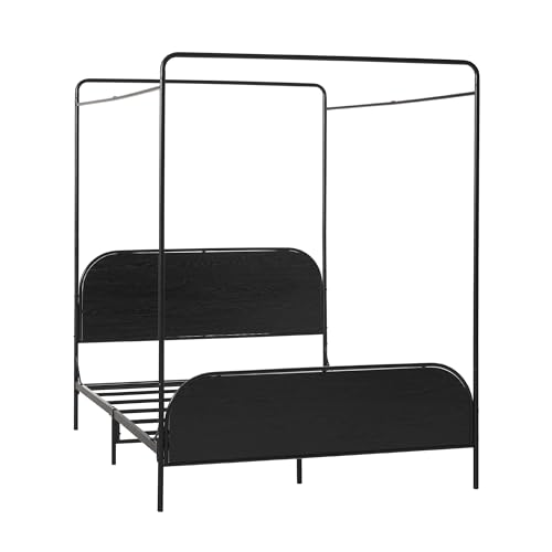 Walker Edison Queen Modern Metal Canopy Frame Bed, Queen Size,...