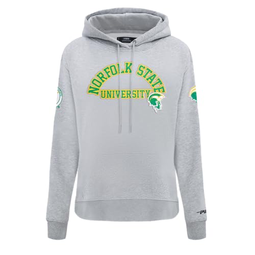 Pro Standard WOMENS COLLEGE NORFOLK STATE UNIVERSITY COLLEGE CLASSIC ESSENTIALS PULL OVER HOODIE HEATHER GREY M
