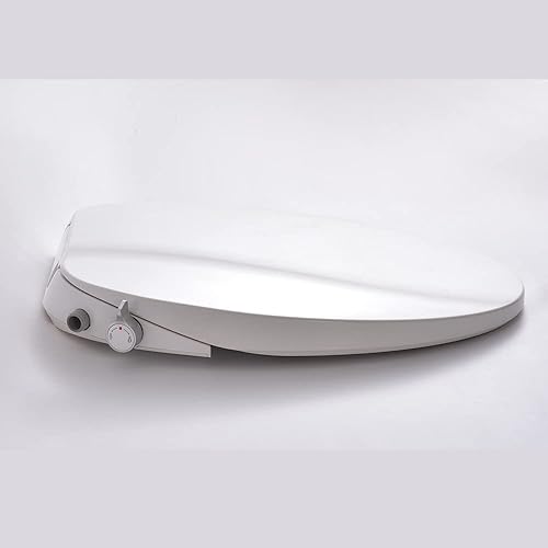 Miniatura 2 de Asiento de bidé alargado, boquillas dobles para limpieza trasera y femenina, no eléctrico, solo agua fría, cierre suave