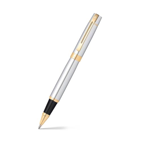 Sheaffer 300 Chrome Rollerball Pen with Gold Tone Trim