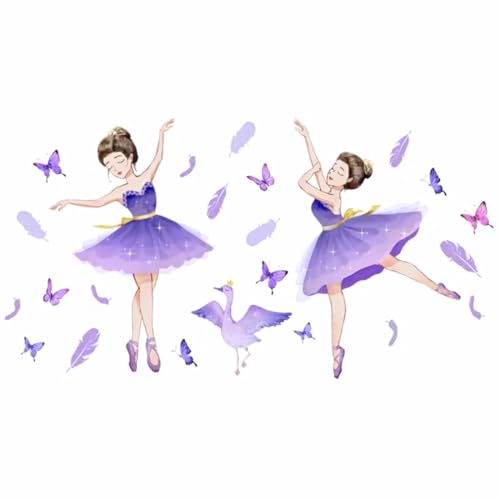Vinilos Decorativos Ballet Niña Bailarina 7 Piezas miniatura 2