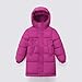 VBGHZXJL Girls Hooded Puffer Long Coat Zipper Lightweight Winter Outerwear Warm Quilted Jacket For Kids Girls Fashion (Hot Pink,5-6 Years)