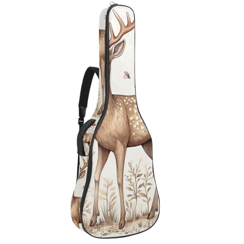 Sac pour guitare étanche avec motif cerf pour voyager léger